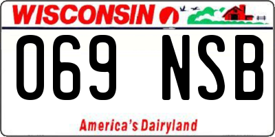WI license plate 069NSB