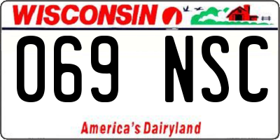 WI license plate 069NSC