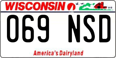 WI license plate 069NSD