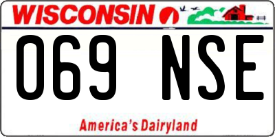 WI license plate 069NSE