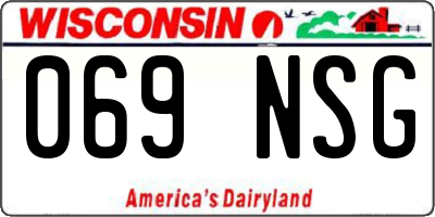 WI license plate 069NSG