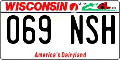 WI license plate 069NSH