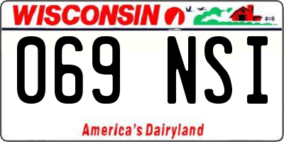 WI license plate 069NSI