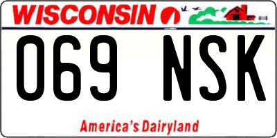 WI license plate 069NSK