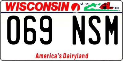 WI license plate 069NSM