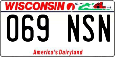WI license plate 069NSN