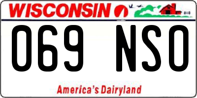 WI license plate 069NSO