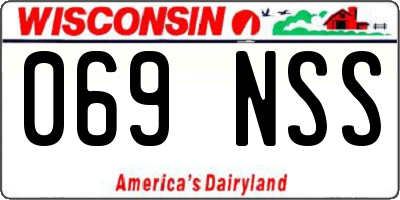 WI license plate 069NSS