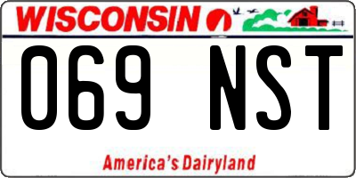 WI license plate 069NST