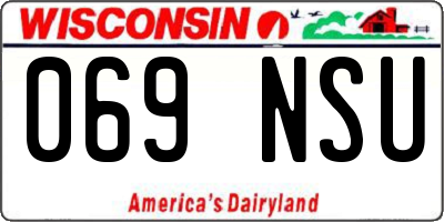 WI license plate 069NSU