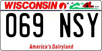 WI license plate 069NSY