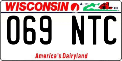 WI license plate 069NTC