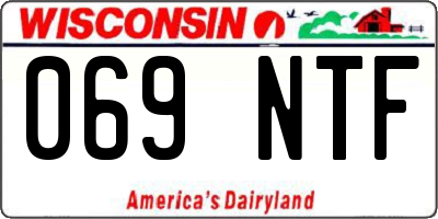 WI license plate 069NTF