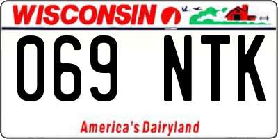 WI license plate 069NTK