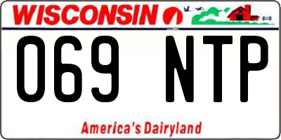 WI license plate 069NTP