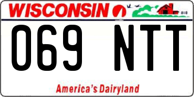WI license plate 069NTT