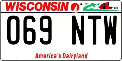 WI license plate 069NTW