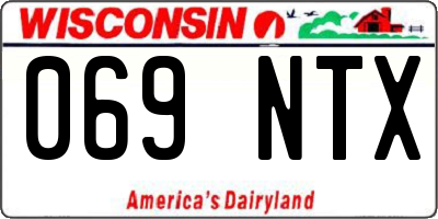 WI license plate 069NTX