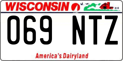 WI license plate 069NTZ
