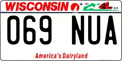 WI license plate 069NUA