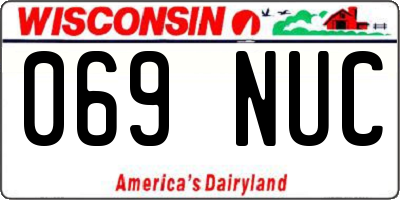 WI license plate 069NUC