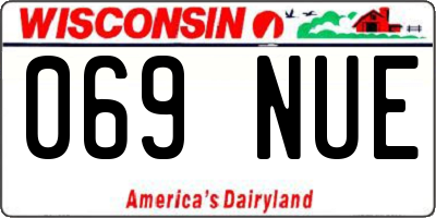 WI license plate 069NUE