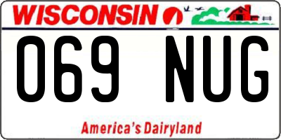 WI license plate 069NUG
