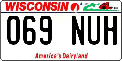 WI license plate 069NUH