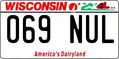 WI license plate 069NUL