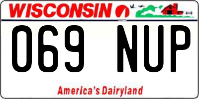 WI license plate 069NUP