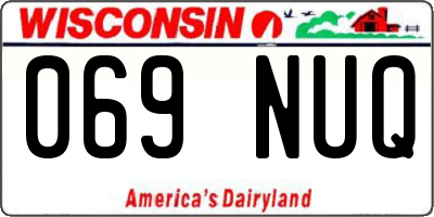 WI license plate 069NUQ