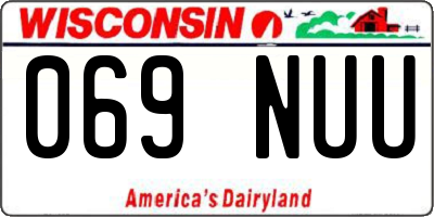 WI license plate 069NUU