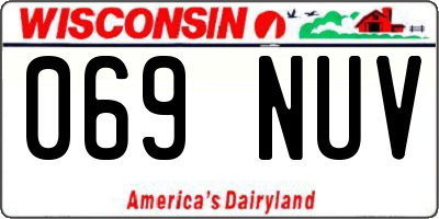 WI license plate 069NUV