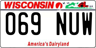 WI license plate 069NUW