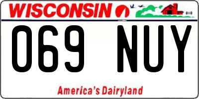 WI license plate 069NUY