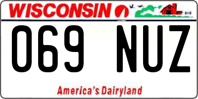 WI license plate 069NUZ