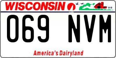 WI license plate 069NVM