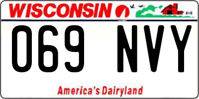 WI license plate 069NVY