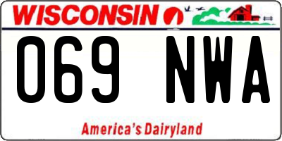 WI license plate 069NWA