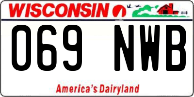 WI license plate 069NWB