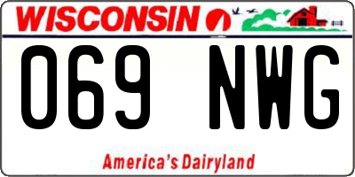 WI license plate 069NWG
