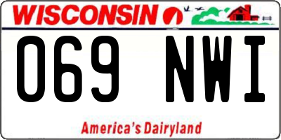 WI license plate 069NWI