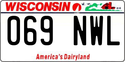 WI license plate 069NWL