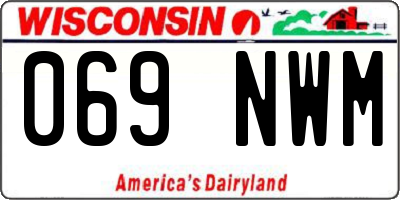 WI license plate 069NWM