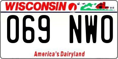 WI license plate 069NWO