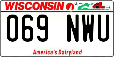WI license plate 069NWU