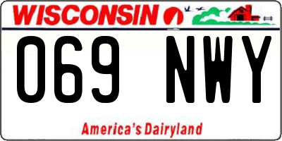 WI license plate 069NWY