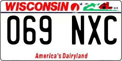 WI license plate 069NXC