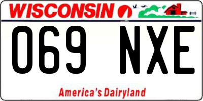 WI license plate 069NXE