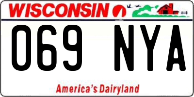 WI license plate 069NYA